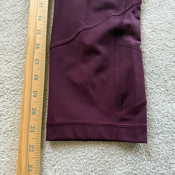 Lululemon Pace‎ Rival Crop *22" Garnet W6AV0S Size 8 Maroon Yoga Workout Fitness - Picture 5 of 9
